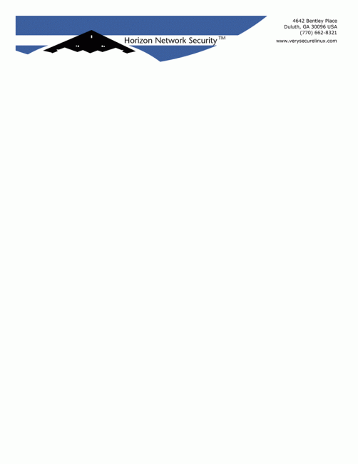 Horizon Network Security Letterhead